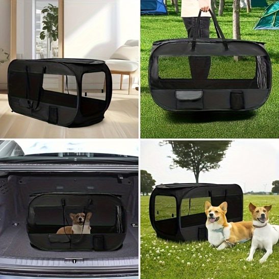 1pc Rectangular Folding Dog Cage Fence Puppy Pet Supplies Tent Dog Bed Rolling Room
